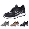 thumbnail image 2 of AUDeals Women’s Lace Up Running Shoes Non Slip Walking Shoes Breathable Gym Workout Sneakers Travel Work Sports Shoes (Black, 7.5), 2 of 4