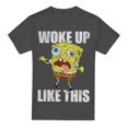 thumbnail image 1 of SpongeBob SquarePants  Adult Woke Up Like This Meme T-Shirt, 1 of 5