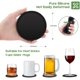 thumbnail image 5 of Juego de 6 posavasos de silicona negra para vasos de vidrio, tazas de café, botellas, latas para proteger las mesas de escritorio de la humedad y el calor Fason WRMH-59, 5 of 6