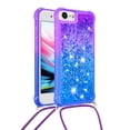 thumbnail image 2 of Funda para iPhone SE 2022/2020 Brillantina Líquida Divertida Reluciente y con Cristales en Movimiento Cuerpo Cruzado con Cordón Ajustable, 2 of 5