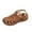 Brown Sandals for Women, variant on Hopeusnice Sandals for Women Non-Slip PU Materials Summer Shoes Breathable Flat Heel Women's Sandals Open Toe Trendy Soft Roman Outdoor Shoes Pink 41