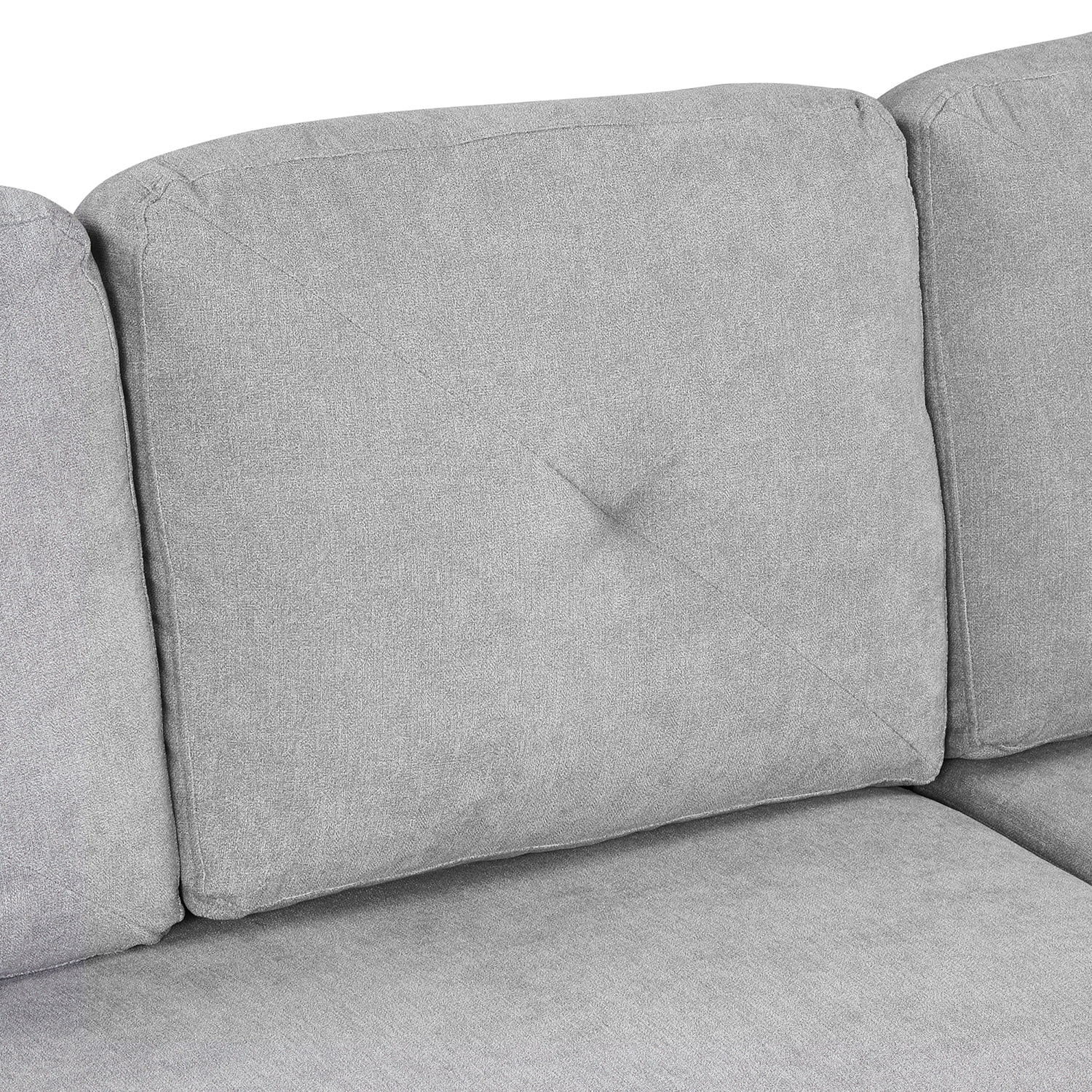 Kadyn 83" Mid-century Velvet Convertible Sectional Sofa Bed, 3-Seater L-shape Corner Futon Sofa with Storage Chaise, Modern Sleeper Sofa Bed for Apartment, Gray