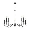 thumbnail image 2 of Chandelier 8 Light Black Iron Metal In Transitional Style 40 High By 29.5 Wide     -Traditional Installation Capital Lighting 437281Bi, 2 of 6