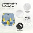thumbnail image 4 of Daiia ducklings swim on the sea waves Pattern Women's 2 in 1 Running Shorts - Lightweight Athletic Workout Gym Yoga Shorts Liner with Phone Pockets-X-Large, 4 of 7