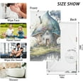 thumbnail image 3 of SKYSONIC Fantasy Mushroom House Hand Towels 2 Pack, Cotton Bath Towel for Drying Face Hands Body ,Absorbent Lightweight Towels for Bathroom Ktichen Travel Gym, 16"x28", 3 of 7