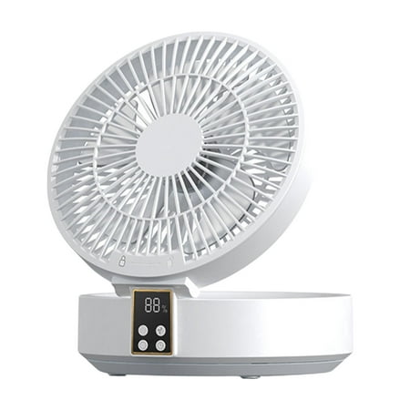 

Portable Fan with Light Foldable Desk Fan with Remote Quiet Night Light Desk Fan for Kids Desktop Fans for Office for Travel Car Home Office White