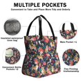 thumbnail image 3 of Shiba Inu and Flowers Drawstring Lunch Bag Women - Drawstring Lunch Bag Insulated for Work Office - Stain-Resistant Large Lunchbags for Women with Multi-Pockets, 3 of 6