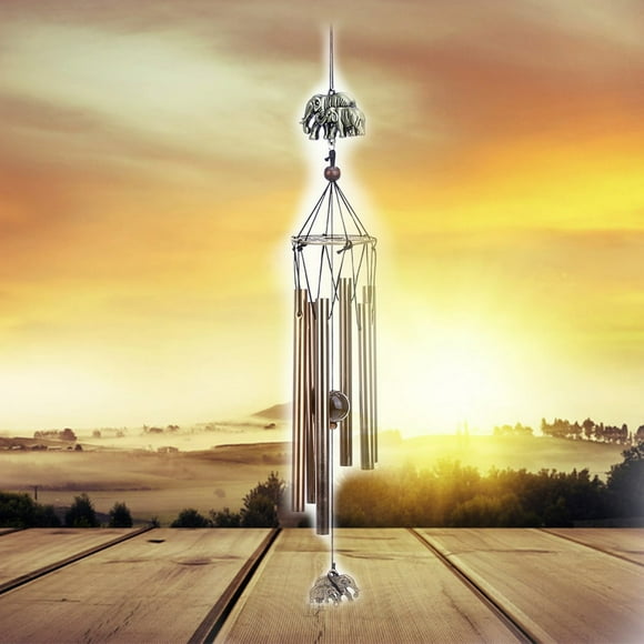 6 Tubes Wind Chime Mascot Swing Hanging Memorial Wind for Balcony Outdoor