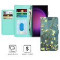 thumbnail image 3 of CoverON For Samsung Galaxy S24 Ultra Wallet Case, RFID Blocking Vegan Leather 6x Card Slot Holder Cover Flip Folio Phone Pouch, Almond Blossom Art, 3 of 6