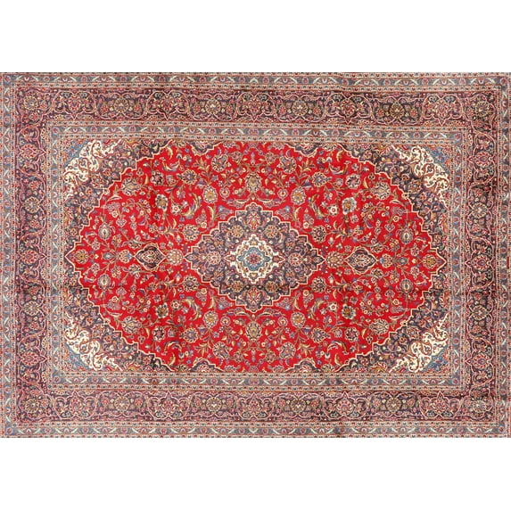 Ahgly Company Machine Washable Indoor Rectangle Traditional Light French Beige Brown Area Rugs, 3' x 5'