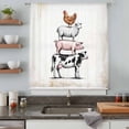 thumbnail image 5 of Farm Animals Sheer Curtains 96 Inches Long, Retro Farmhouse Cow Pig Chickens Sheeps Light Filering Curtains, Privacy Drapes Simi Floor to Veiling Curtain for Living Room Bedroom Window Treatment, 5 of 9