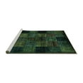 thumbnail image 2 of Ahgly Company Machine Washable Indoor Square Oriental Turquoise Blue Modern Area Rugs, 5' Square, 2 of 4