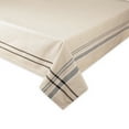 thumbnail image 2 of DII 60x120" Modern Cotton French Stripe Tablecloth in Taupe Beige and Black, 2 of 8