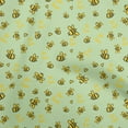 thumbnail image 1 of oneOone Velvet Mint Green Fabric Honey Bees Craft Projects Decor Fabric Printed By The Yard 58 Inch Wide, 1 of 4