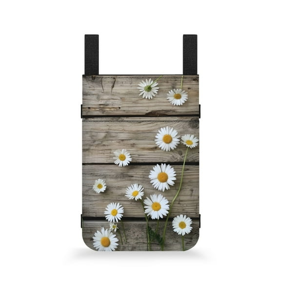 COEQINE Daisy Crutch Pouch Wooden Underarm Crutches Attachment Hanging Pouch Medical Crutch Accessories Large Capacity Crutch Storage Bag for Women Gifts for Women Friends