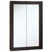 Design House Ventura 24"  Wall Mounted Mirrored Bathroom Medicine Cabinet, Espresso