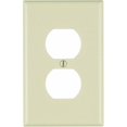 thumbnail image 2 of Leviton 80503-T 1-Duplex Receptacle Midway Size Wall Plate, 1 Gang, 4-7/8 In L X 3-1/8 In W 0.255 In T, Smooth, 1-Pack, 2 of 3