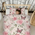 thumbnail image 3 of Flower and Butterfly Duvet Cover and Pillowcase Set for Single Bedding, Bedroom Accessories for Kids Teens, 3 of 5