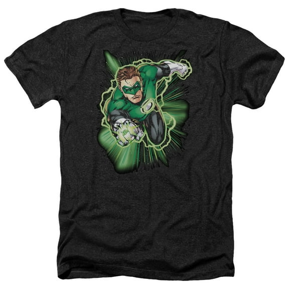 Jla - Green Lantern Energy - Heather Short Sleeve Shirt - Large