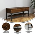 thumbnail image 6 of Emma + Oliver Farmhouse Storage Entryway Bench with Hinged Lift Top, Walnut, 6 of 13