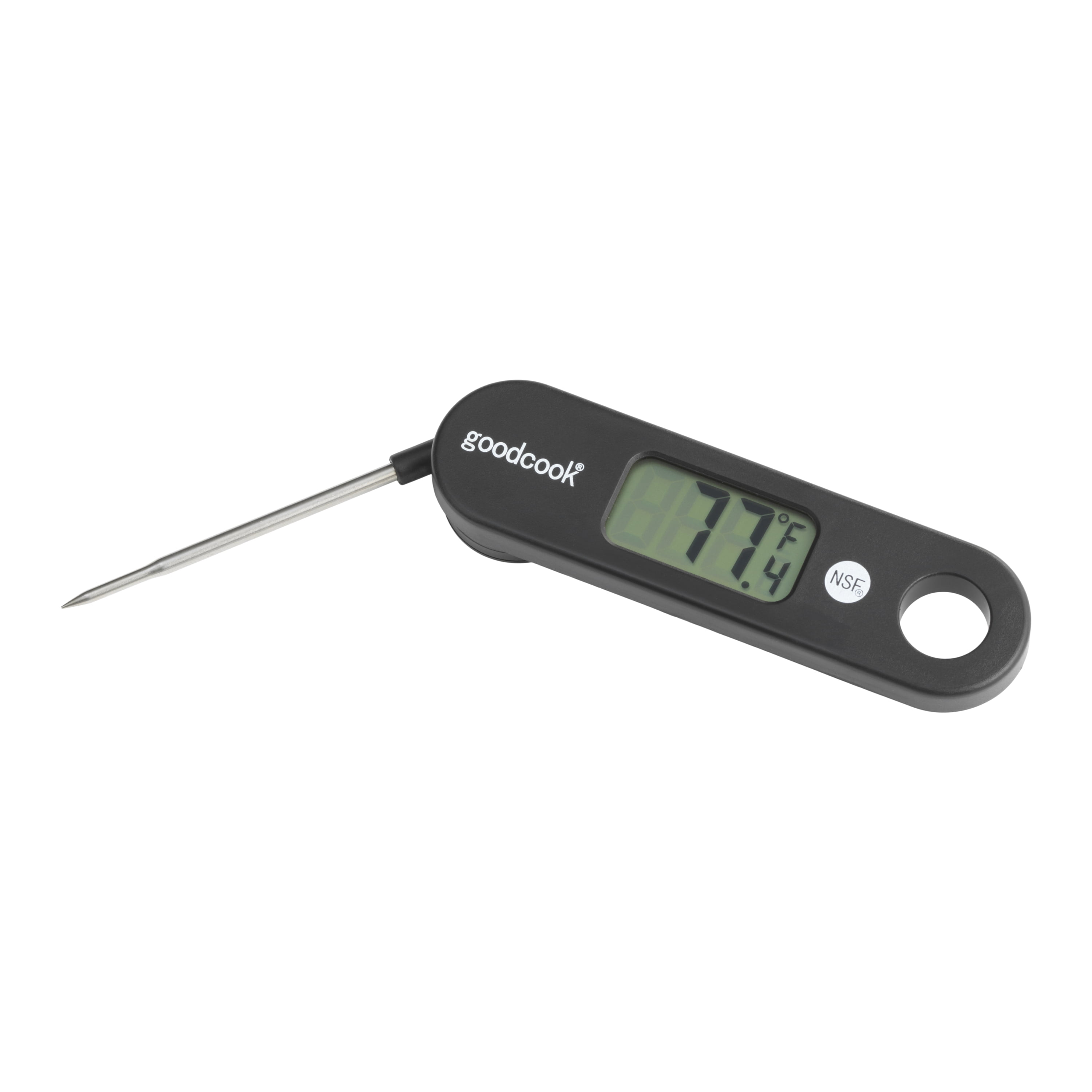 Digital Probe Thermometer Food Temp Sensor for Cooking Baking Meat - Black,Red,Silver Tone