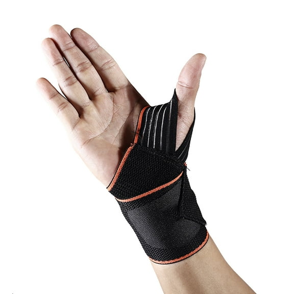 WHAMVOX 1pcs Sports Wrist Band Wrist Support Strap Wraps Hand Sprain Wraps Fitness Training Safety (Black)