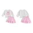 thumbnail image 5 of Yuncity Girls 2 Piece Outfit Set Fall Winter Peter Pan Collar Pumpkin Embroidery Long Sleeve Top Tiered Ruffle Skirt Holiday Party Clothes Size 18-24 Months, 5 of 7