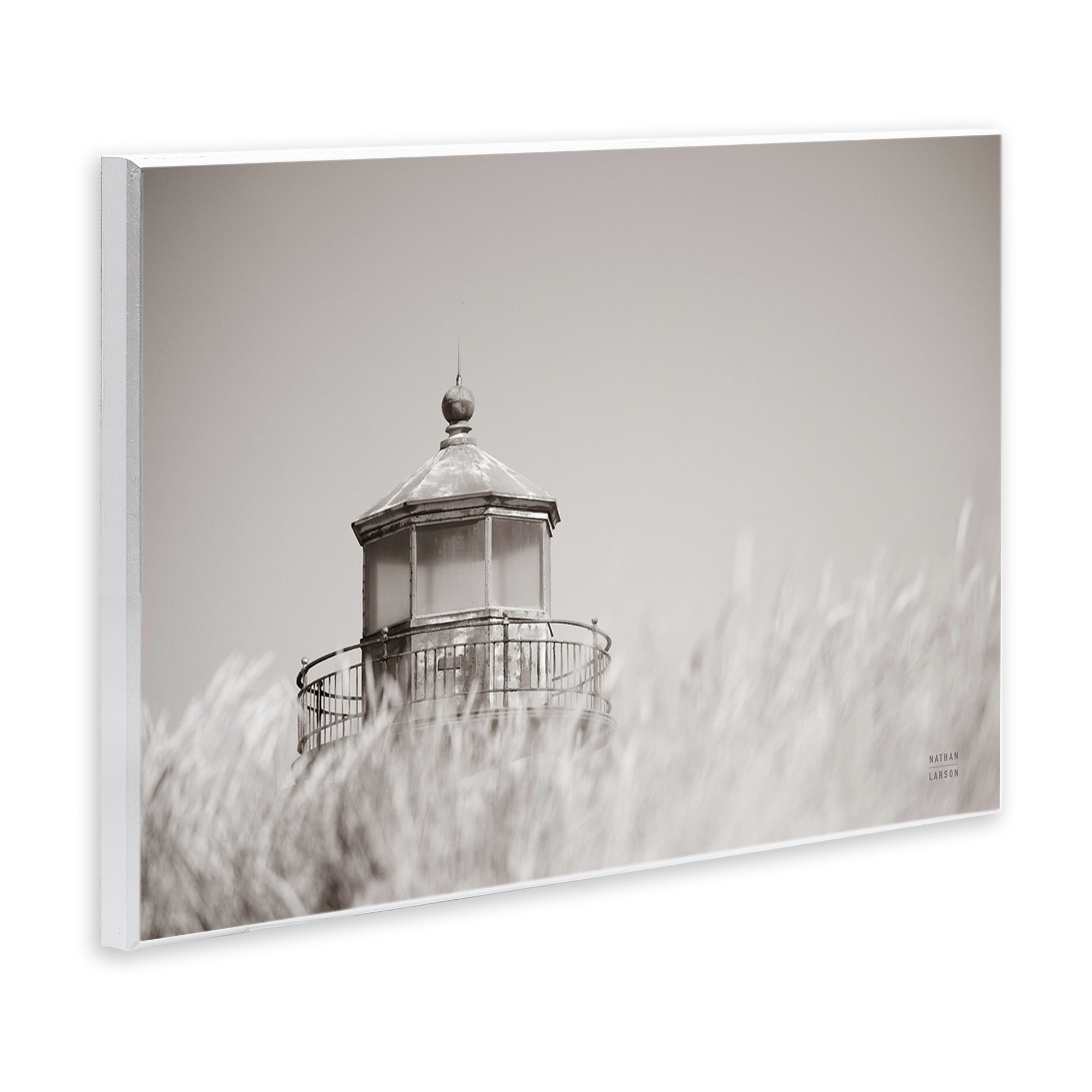 Stupell Industries Swaying Reeds & Lighthouse Landscape Photography Unframed Art Print Wall Art, 19 x 13