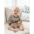 thumbnail image 6 of BemeyourBBs Thanksgiving Baby Romper Stripes Embroidery Letters/Turkey Bodysuit, 6 of 9