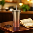 thumbnail image 4 of PONPRNGY Tumbler Double Wall Vacuum Insulated Travel Glitter Mug,Stainless Steel Tumblers with Lid and Straw, Powder Coated Coffee Cups for Woman, 4 of 6