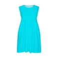 thumbnail image 4 of Zwiiyzr 3-14Y Girls Dress Casual Ruffle Sleeveless A Line Summer Dresses with Pockets Sky Blue, 4 of 5