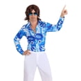 thumbnail image 3 of Men's Blue Flower Disco Shirt, 3 of 3