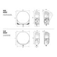 thumbnail image 4 of Triple-R Light Lampe de Conduite/buée 0S9-US-PL-WM Lampe de Conduite/buée; Sentinel; Ampoule LED; 20 Ampoules LED Premium à Haute Puissance; 9 Pouces Rondes; Consommation de 87 Watts 8.1 Ampères à 14.4 Volts; Faisceau Combo, 4 of 9