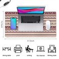thumbnail image 5 of Long Mouse Pads for Desk,Brown Ethnic Stripe Pattern Desk Mats on Top Of Desks, Desk Mouse Pad Extra Large with 3mm Non-Slip Base and Stitched Edge for Gaming,Office,Work,Home 31.5"x15.7", 5 of 6