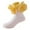 Yellow, variant on Ruffle Socks Toddler Girls Baby Girl Ruffle Socks Eyelet Double Lace Turn Ankle Frilly Dress Socks for //Toddler/Little Kids Youth Baseball Socks
