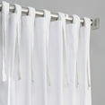 thumbnail image 2 of Whisper White Solid Cotton Tie-Top Curtain (1 Panel), Whisper White, 50W X 84L, 2 of 5