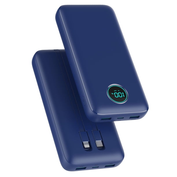 Cargador portátil PowerBank 40.800mAh con 2 cables integrados