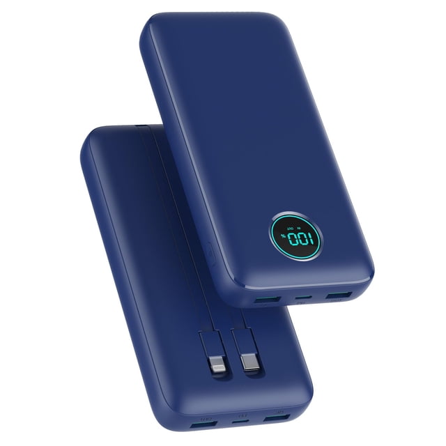Cargador portátil PowerBank 40.800mAh con 2 cables integrados