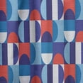 thumbnail image 4 of Designart 'Red, Blue & White Polka Dots' Mid-Century Modern Curtain Panel, 4 of 5