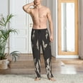 thumbnail image 3 of Cauagu Japanese White Cranes Mens Pajama Pants Sleep & Lounge Pants,PJ Bottoms with Pockets-Medium, 3 of 7