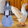 thumbnail image 3 of Reusable Chicken Diaper with Bow Tie, Polyester Fabric Soft & Durable, Adjustable Hook & Loop, Eco-Friendly & Cute, 3 of 4