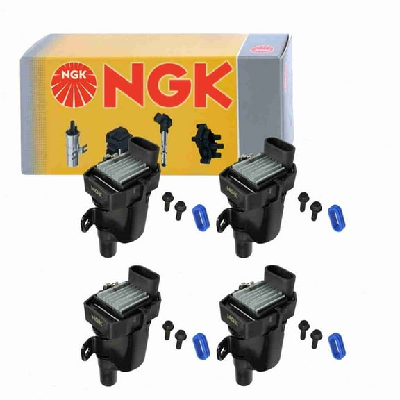 4 pc NGK 48658 Ignition Coils for 10457730 178-8399 19005218 2505-247733 36-1205 673-7101 8-10457-730-0 D585 E254 E254P GN10119 IC413 IC413SB UF-262 UF262 UF262T Spark Plug Wire Boot