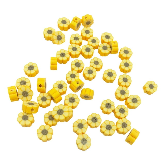 Cuentas de arcilla polimérica Sunnimix 100x DIY Cuentas espaciadoras Manualidades para Fabricación de Pulseras Y joyas