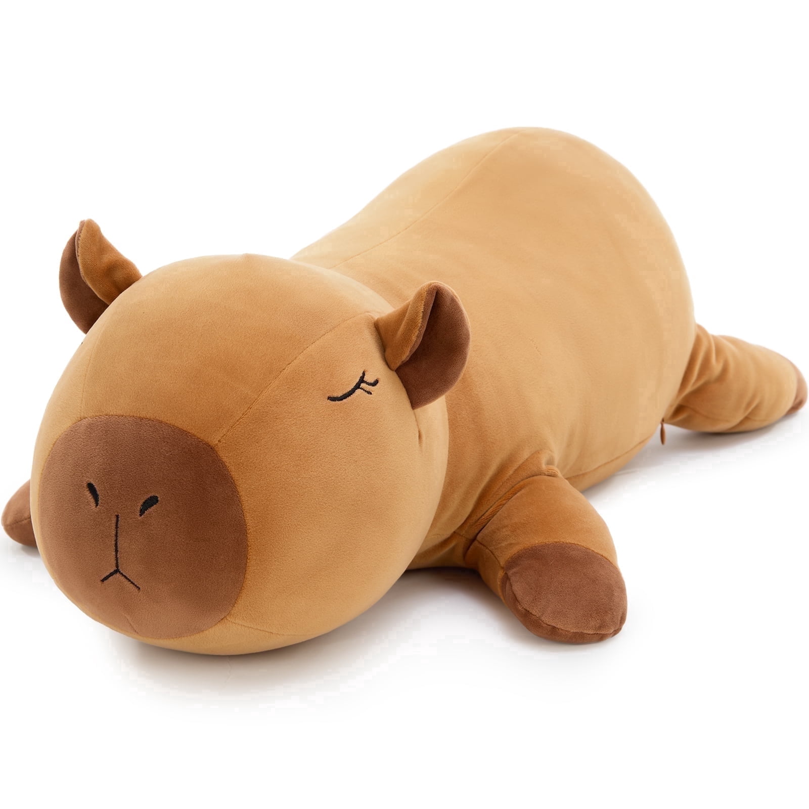 MorisMos 27.6" Weighted Capybara Stuffed Animal 2.65 Lb Giant Capybara Plush Pillow Toy