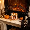 thumbnail image 5 of Wooden Halloween Photo Frame Ornament, Ghost Pumpkin Fence Shaped Picture Frame with Adhesive Dots, Small Decor for Halloween Party, Lazyguy, 5 of 6