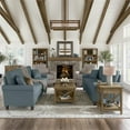 thumbnail image 3 of Pemberly Row 87W L Shaped Sectional Couch in Turkish Blue Herringbone Fabric, 3 of 8