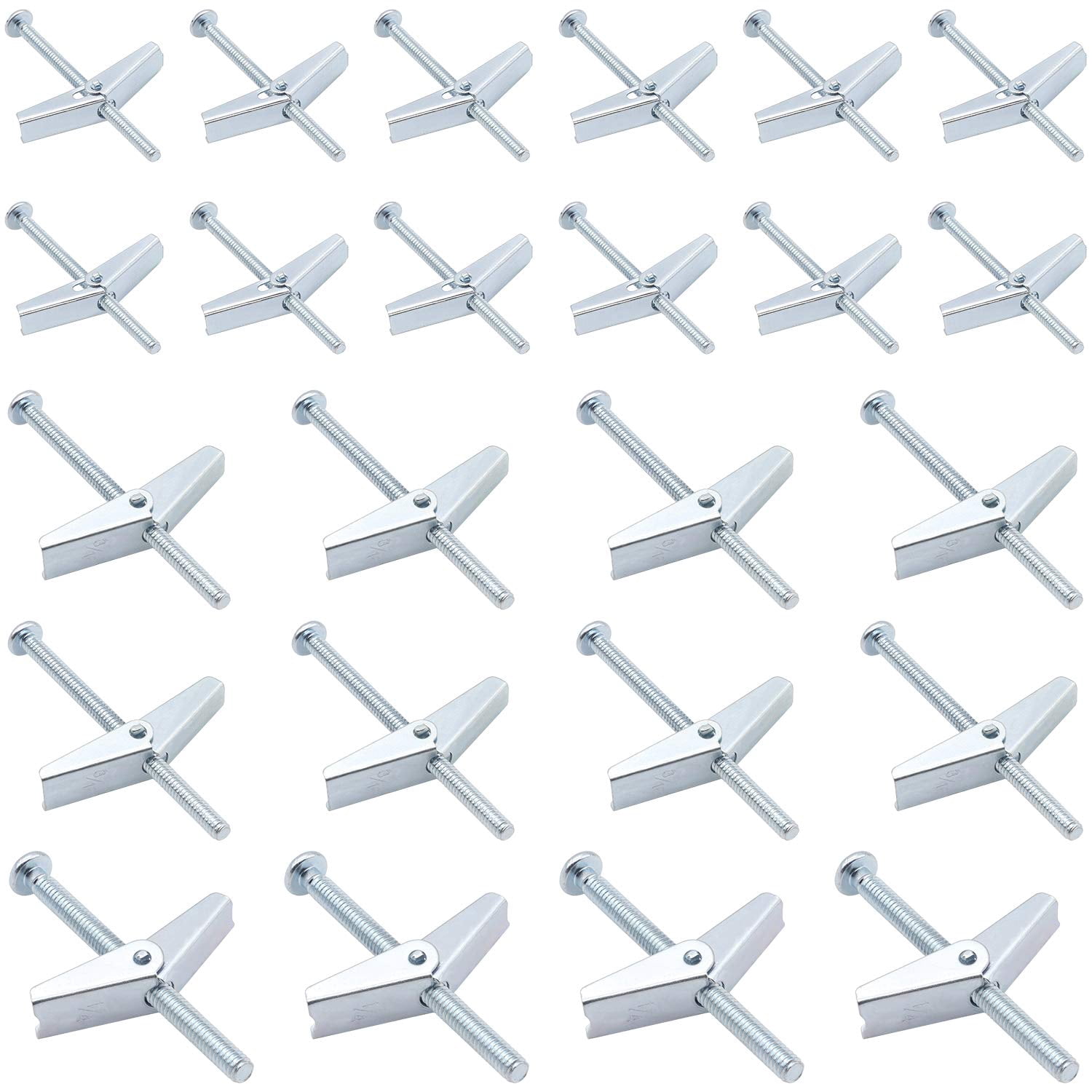 10 Pieces 1/4 Inch Toggle Anchors for Drywall, Anchor Bolts, Drywall Anchors, Screws with Anchors, Wall Anchors for Hanging Heavy Items on Drywall