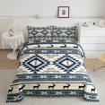 thumbnail image 3 of Feelyou Tribal Boho Aztec Bedding Comforter Set for Women, Rustic Farmhouse Deer Twin Comforter Sets, Western Retro Fashion Reversible Bedding Set, Super Cozy Room Decor, 2pcs, 3 of 9