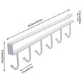 thumbnail image 4 of 2pcs Mug Hooks Under Shelf Mug Holder Cups Storage Rack Drilling Free Coffee Cups Holder Kitchen Utensil Holder Key Hooks Fit for The Cabinet 0.8” or Less White, 4 of 6