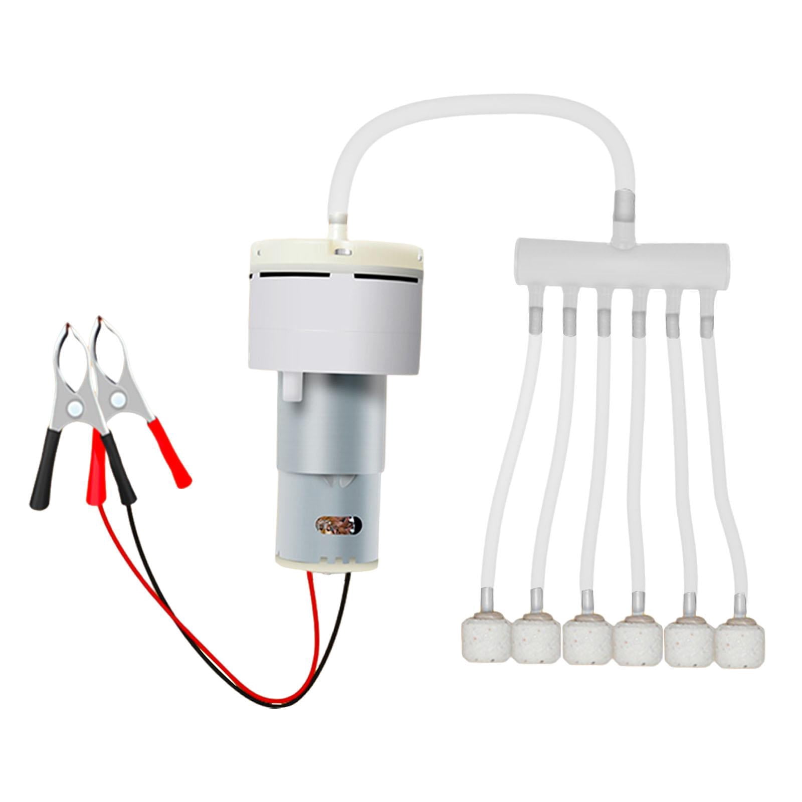 Mini Aquarium Oxygen Pump Aerator Whisper Energy Saving PP Material for Fish Tanks Outdoor Activities